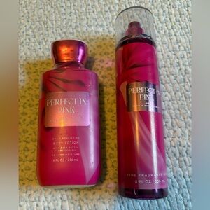 Bath & Body Works Perfect in Pink Lotion & Fine Fragrance Mist - Pink